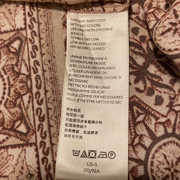 Free People Printed Ruffle Tie V-Neck Blouse - Picture 13 of 14